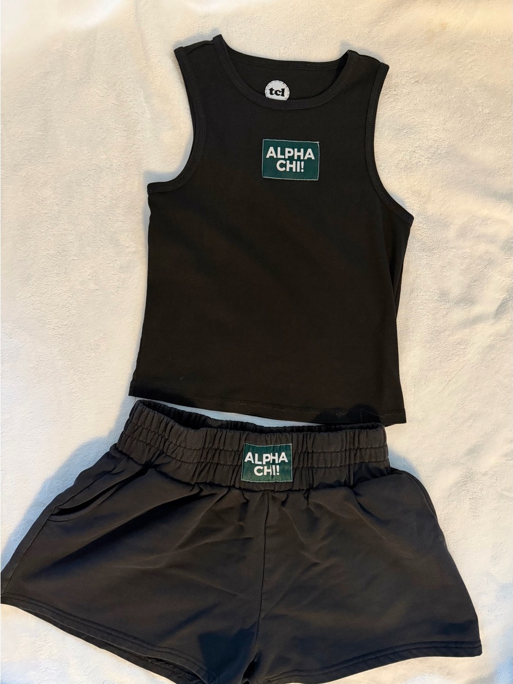 Alpha Chi Omega TCL Black Matching Set